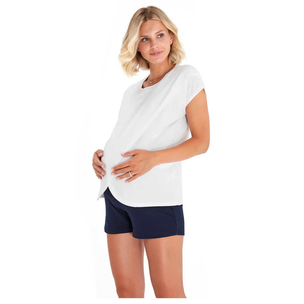 Accouchee - Super Soft Pregnancy & Postpartum Shorts - Blue