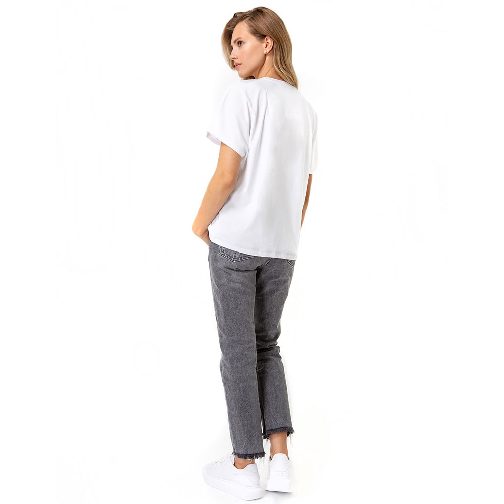 Accouchee - Zip Up Tshirt for Pregnancy/Nursing - White