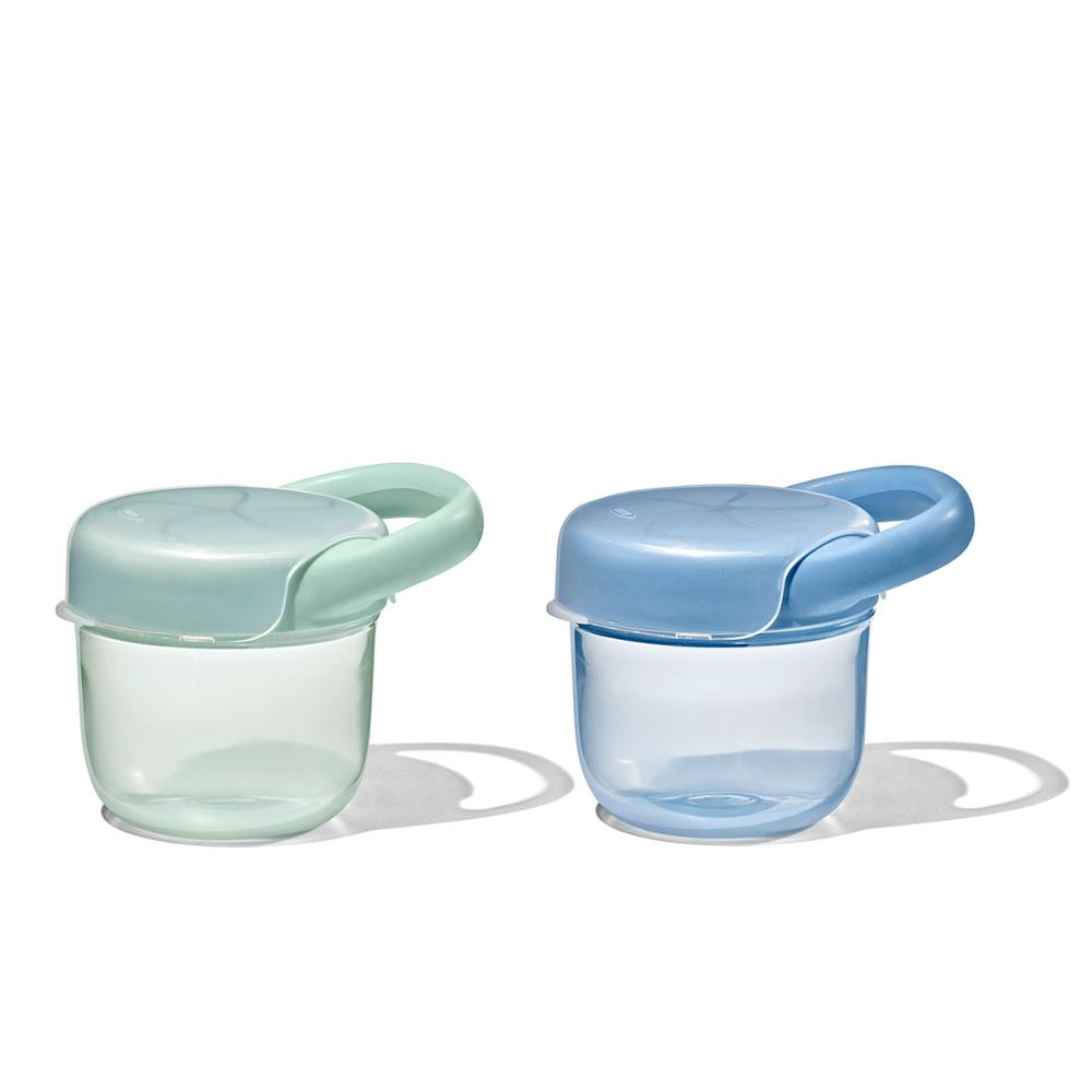 Oxo-Tot - Snack Cup With Lid - Opal/Dusk - 2 Pcs