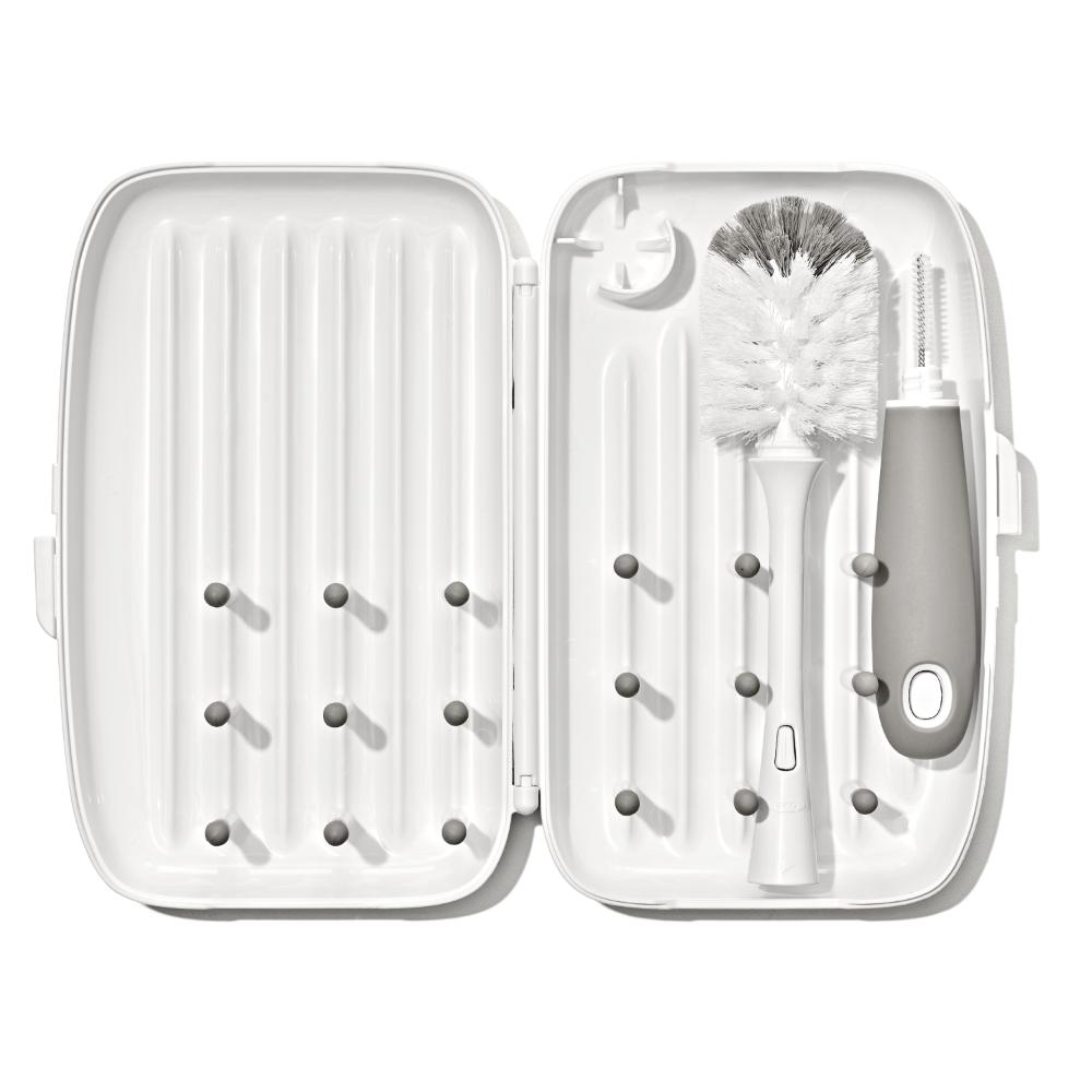 Oxo Tot - On-The-Go Drying Rack With Bottle Brush - Gray