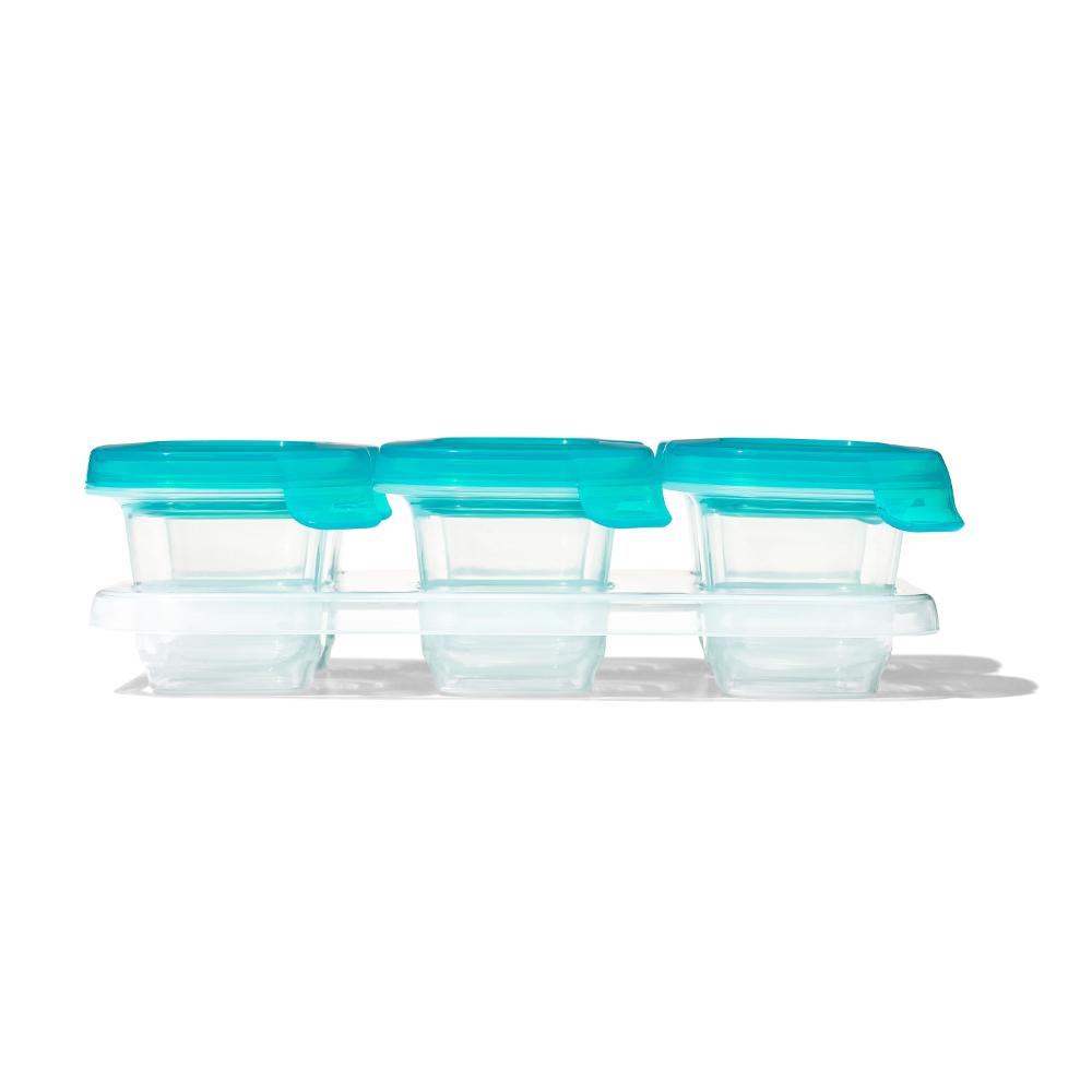 Oxo Tot Silicone Baby Blocks Container - 59ml - 6pcs - Teal