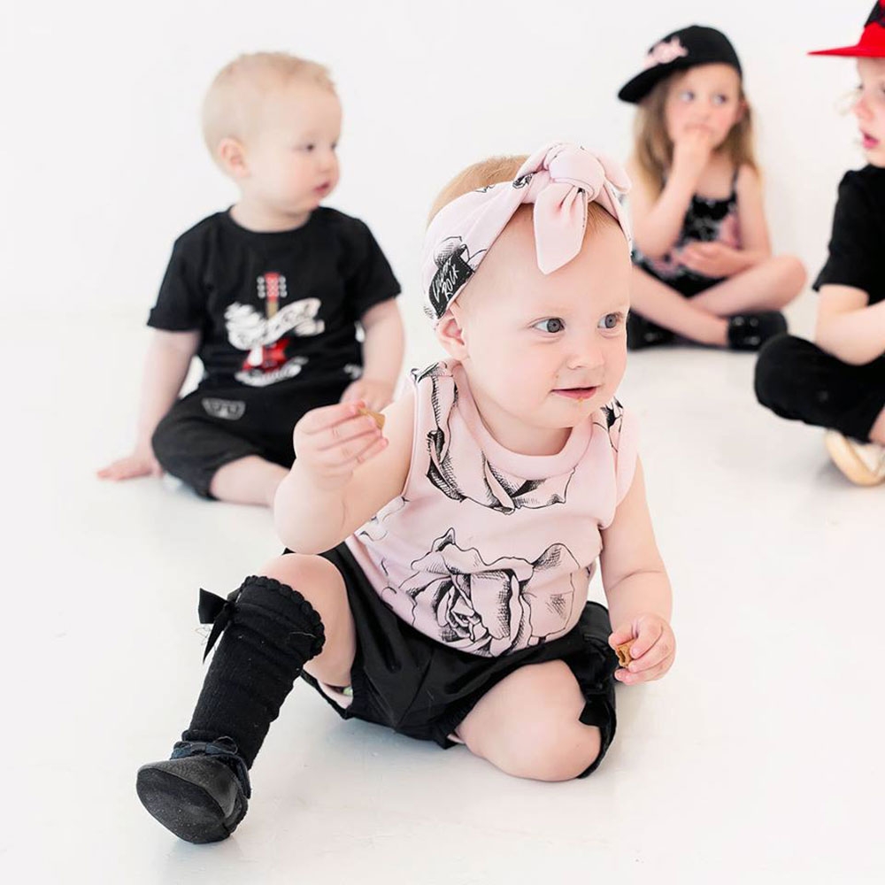Lullaby Rock - Rose Bodysuit - Pink