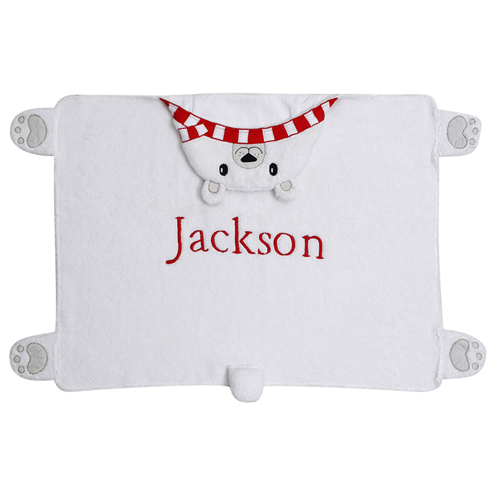 Little West Street - Polar Bear Organic Animal Wrap - White