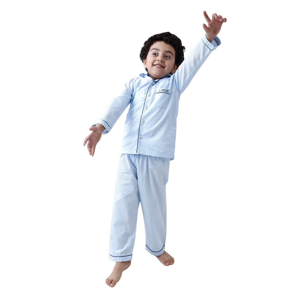 Little West Street Embroidered Pajama 2-pc Set  Blue