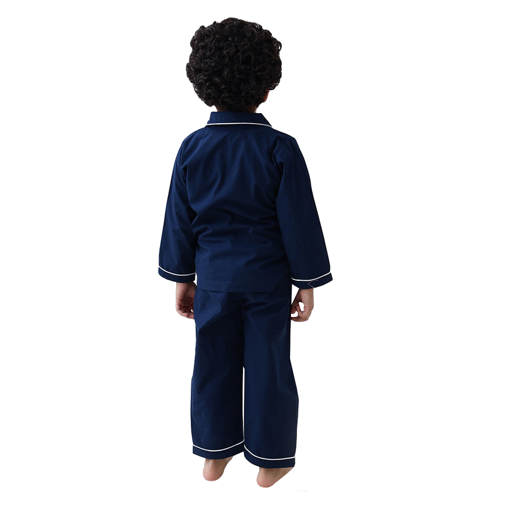 Little West Street Solid James Pajama 2-pc Set Navy