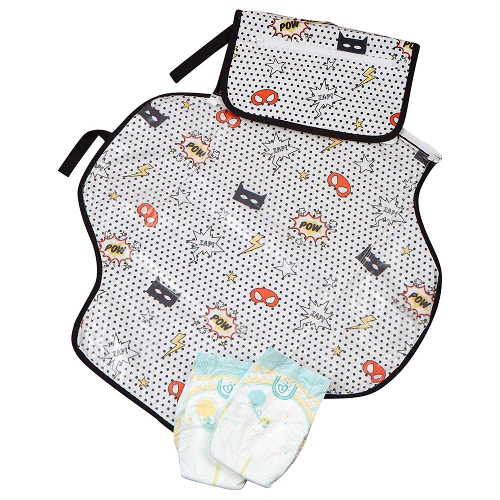 Little West Street - Superhero Organic Diaper Clutch