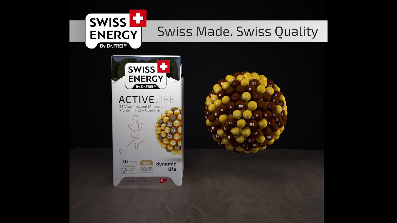 Swiss Energy - Activelife Vitamins for Daily Energy and Vitality, 30 Capsules