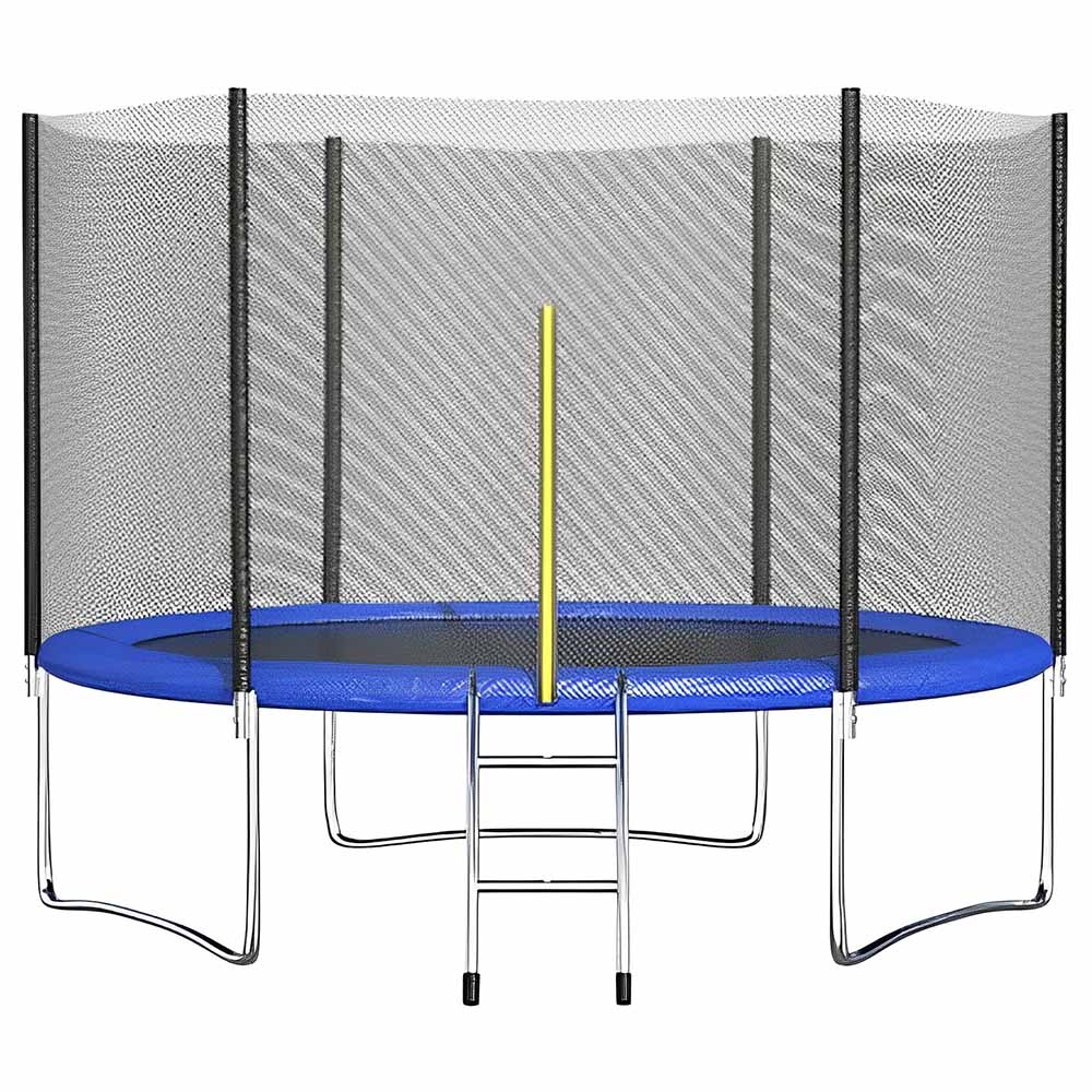 Myts - Jump Round Trampoline With Enclosure Net - 10ft - Blue