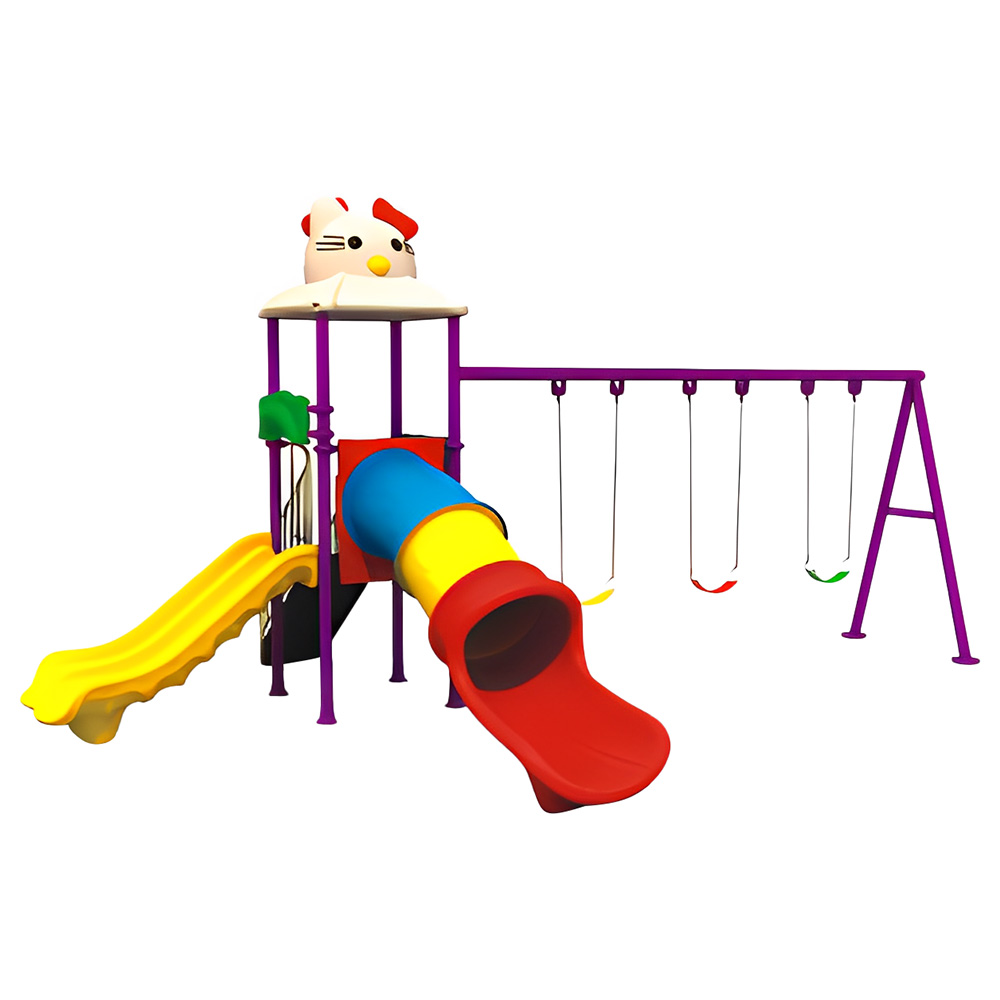 Myts - Outdoor Activity Playcentre With Slides & 3 Swings