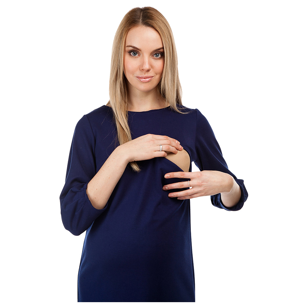Mums & Bumps - Pietro Brunelli Gaia Maternity Dress Blue 