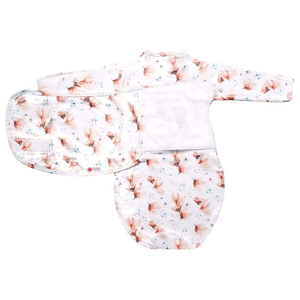 embe babies - Starter Swaddle with Sleeves - Blush Blossom