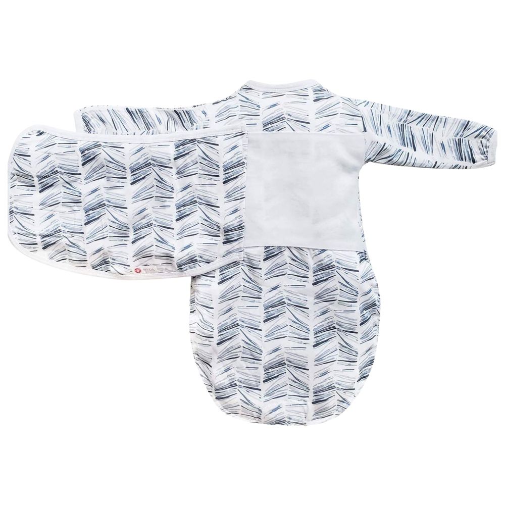 embe babies - Starter Swaddle with Long Sleeves - Angle Stripe