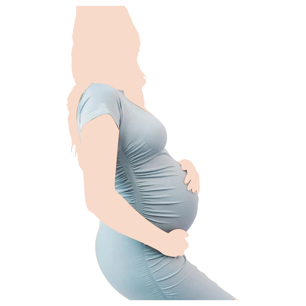 Mums & Bumps - Blanqi Maternity Cap Sleeve Crew Neck Dress - Blue