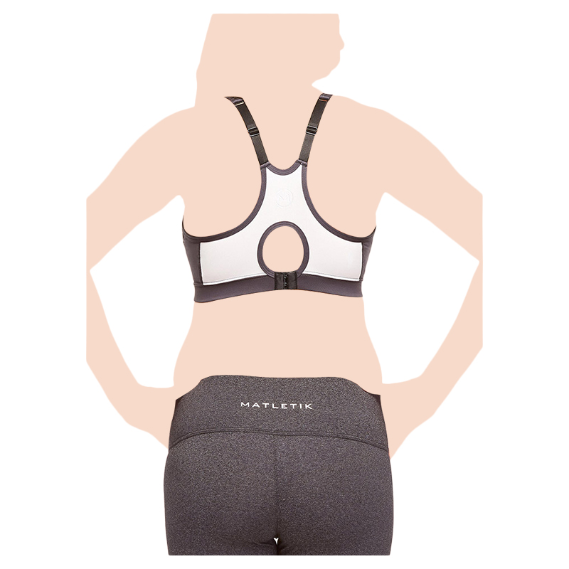 Mums & Bumps Matletik Energy Maternity Sports Bra Top - Grey