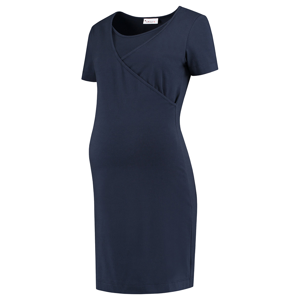 Mums & Bumps - Mamsy Home Wear Maternity Dress - Navy
