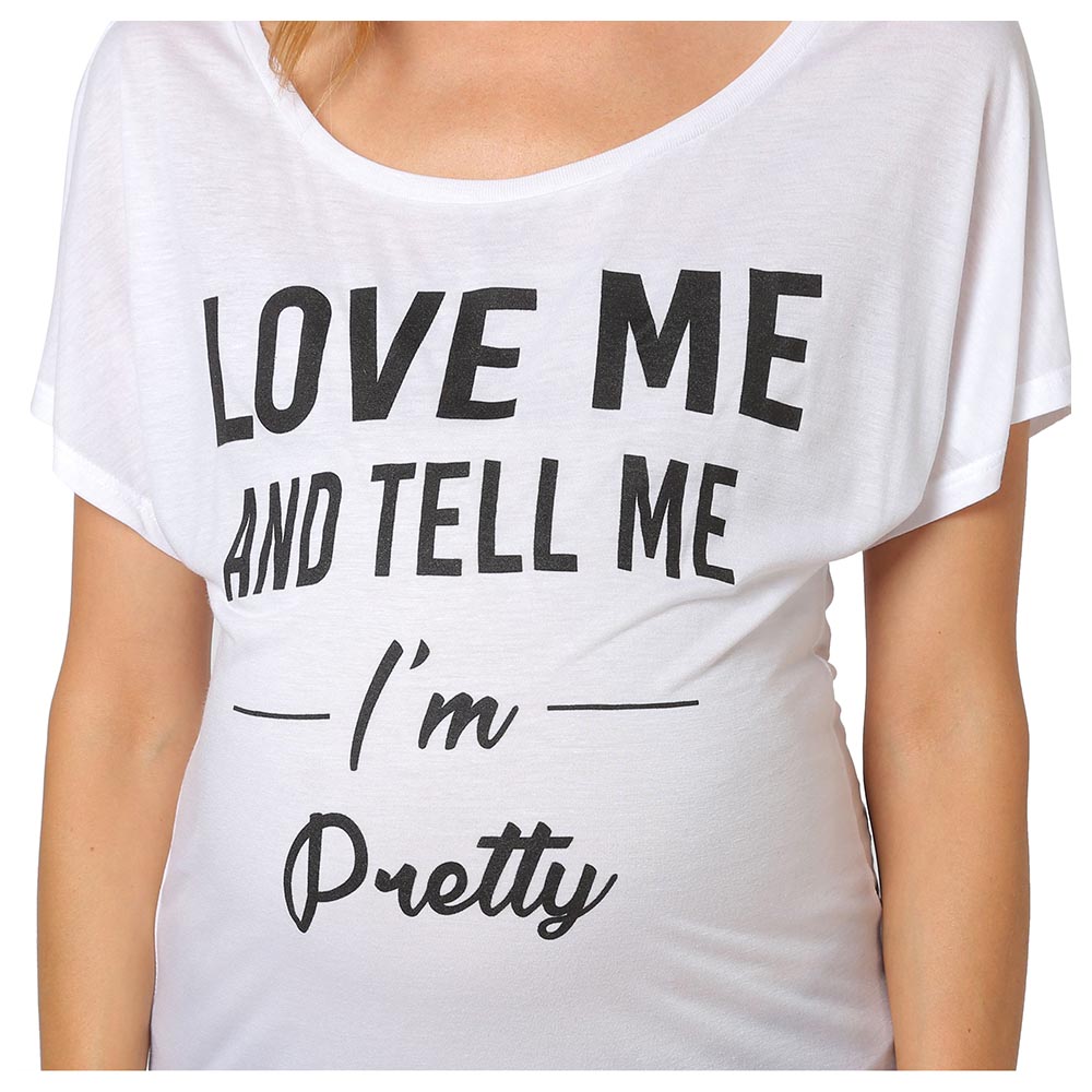 Mums&Bumps Pietro Brunelli Las Vegas Maternity TShirt White 