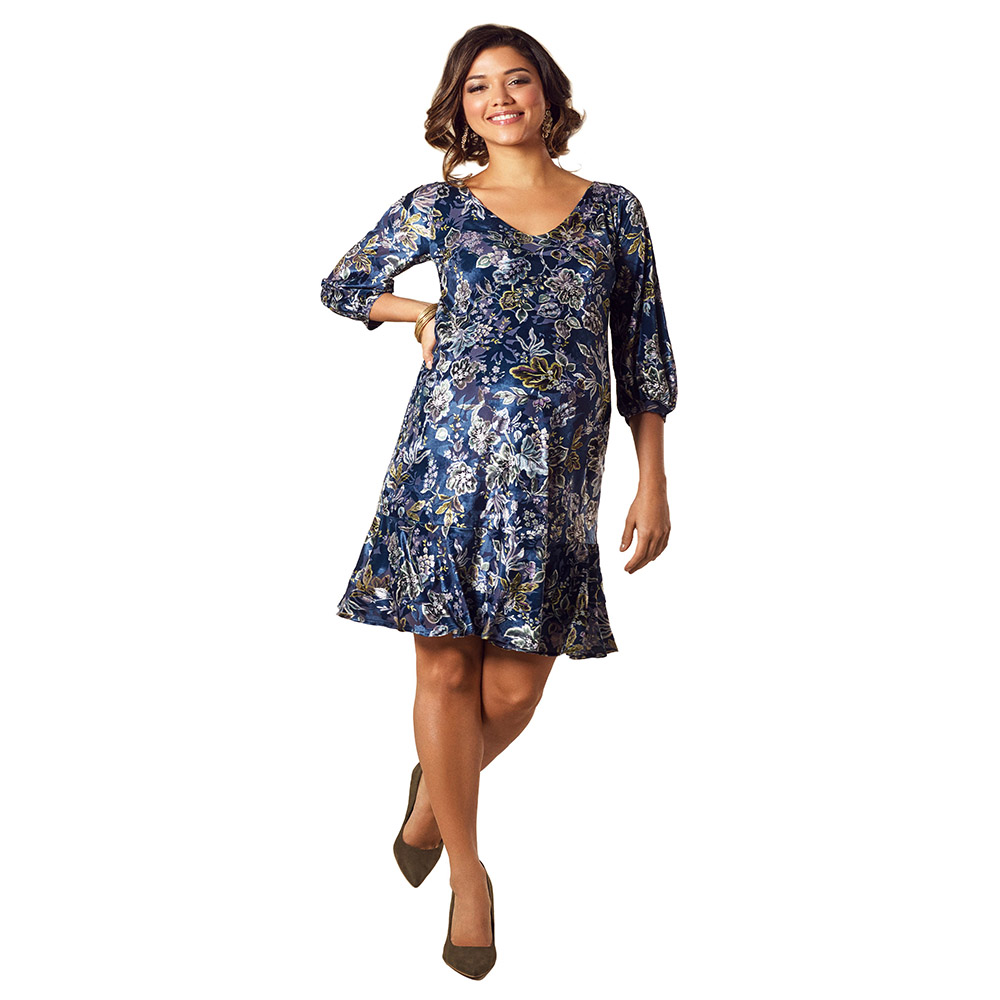 Mums & Bumps Tiffany Rose Roxie Velvet Maternity Dress