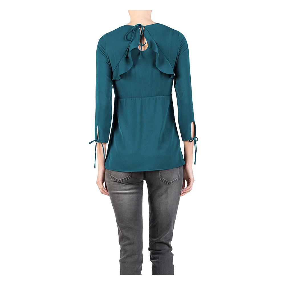 Mums & Bumps - Attesa Ruffled Maternity Top - Green