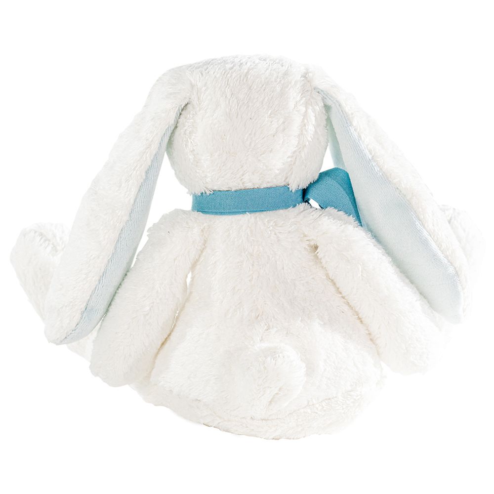 Maud N Lil - Organic Floppy Oscar The Bunny Soft Toy - White/Blue