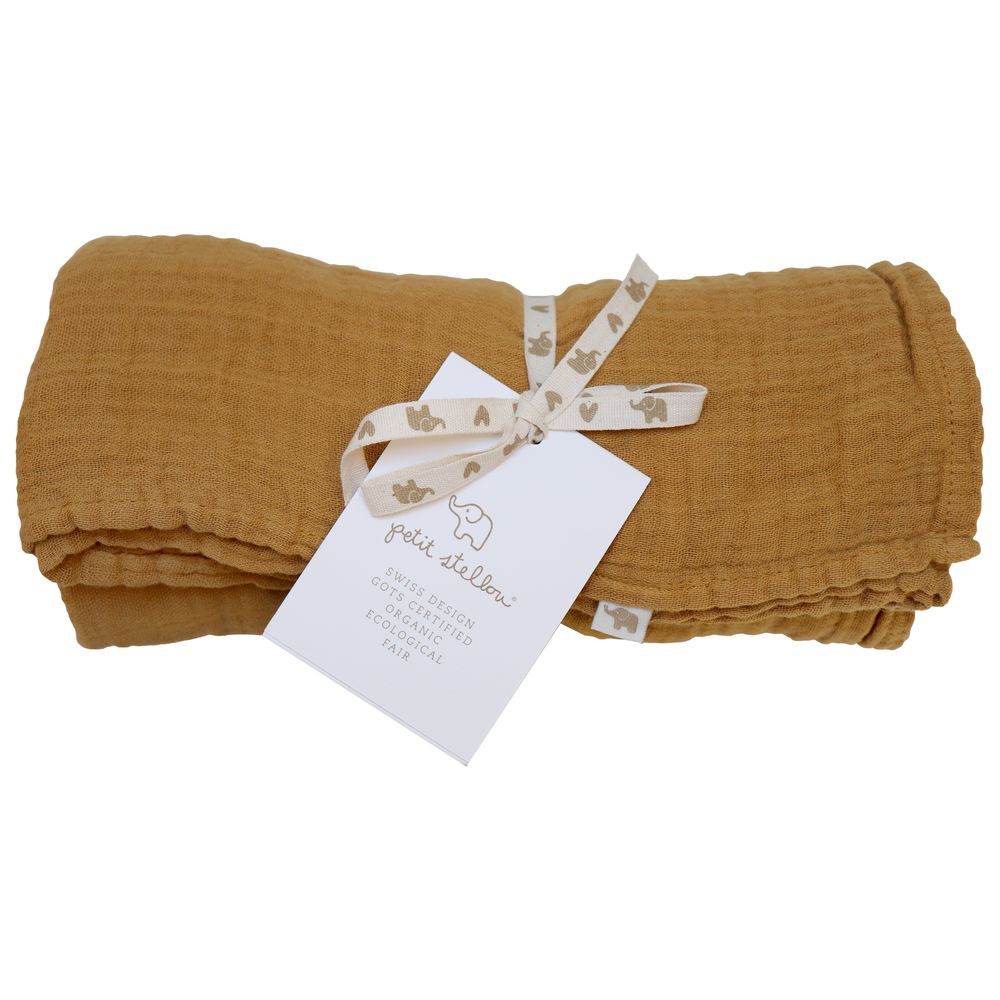 Petit Stellou - Organic Cotton Nooshi Blanket - Gold