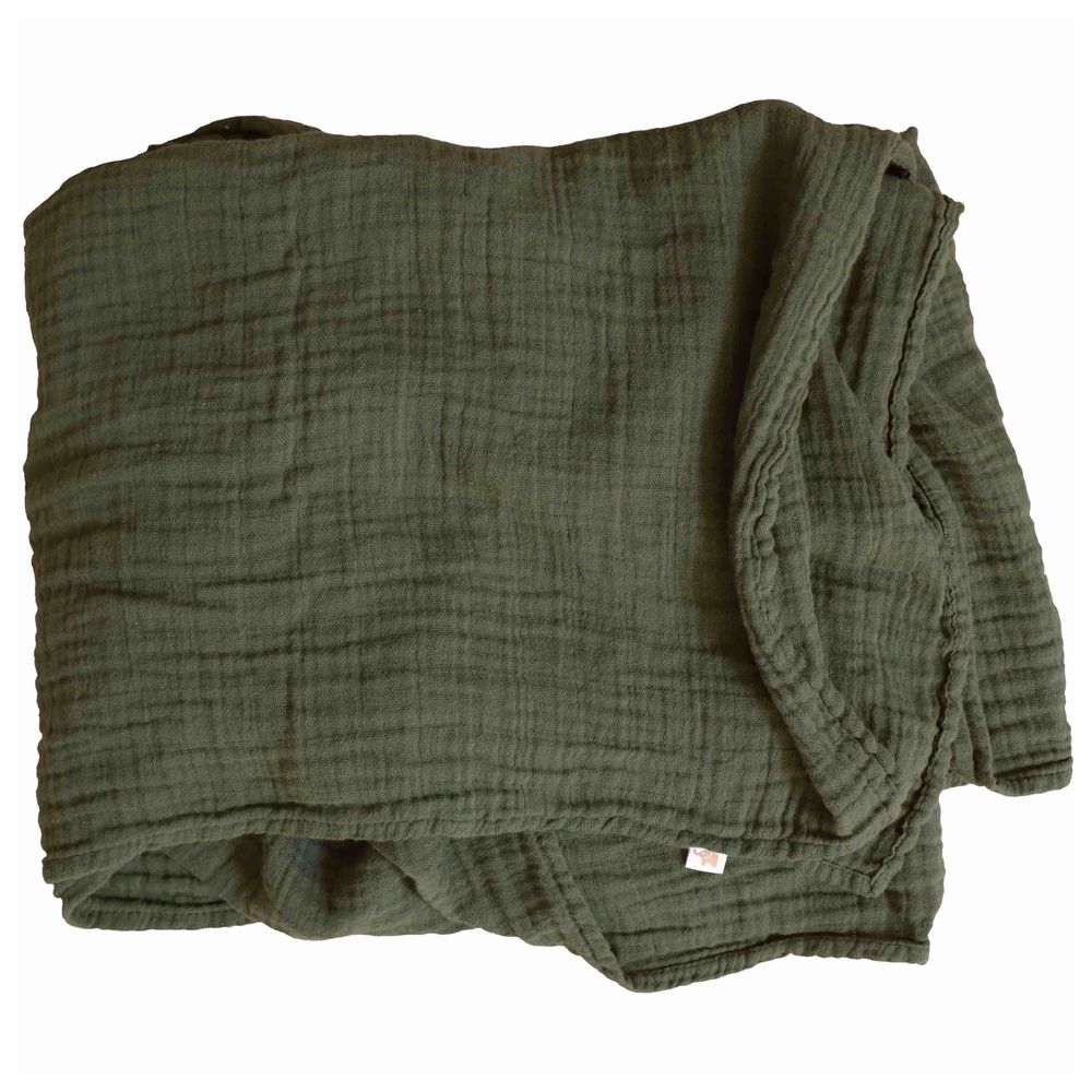 Petit Stellou - Organic Cotton Nooshi Blanket - Chive
