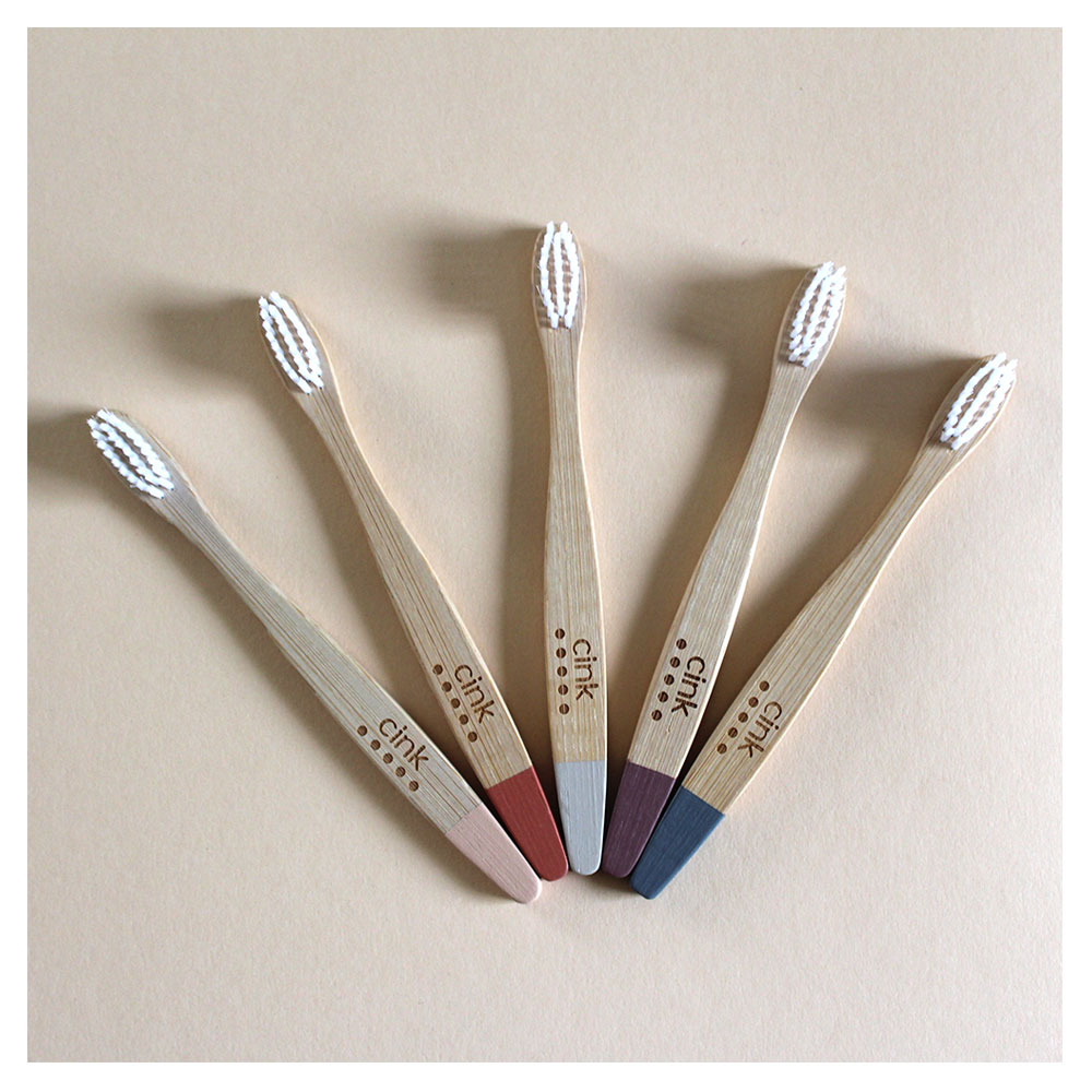 Cink - Kids Bamboo Toothbrush - Fog