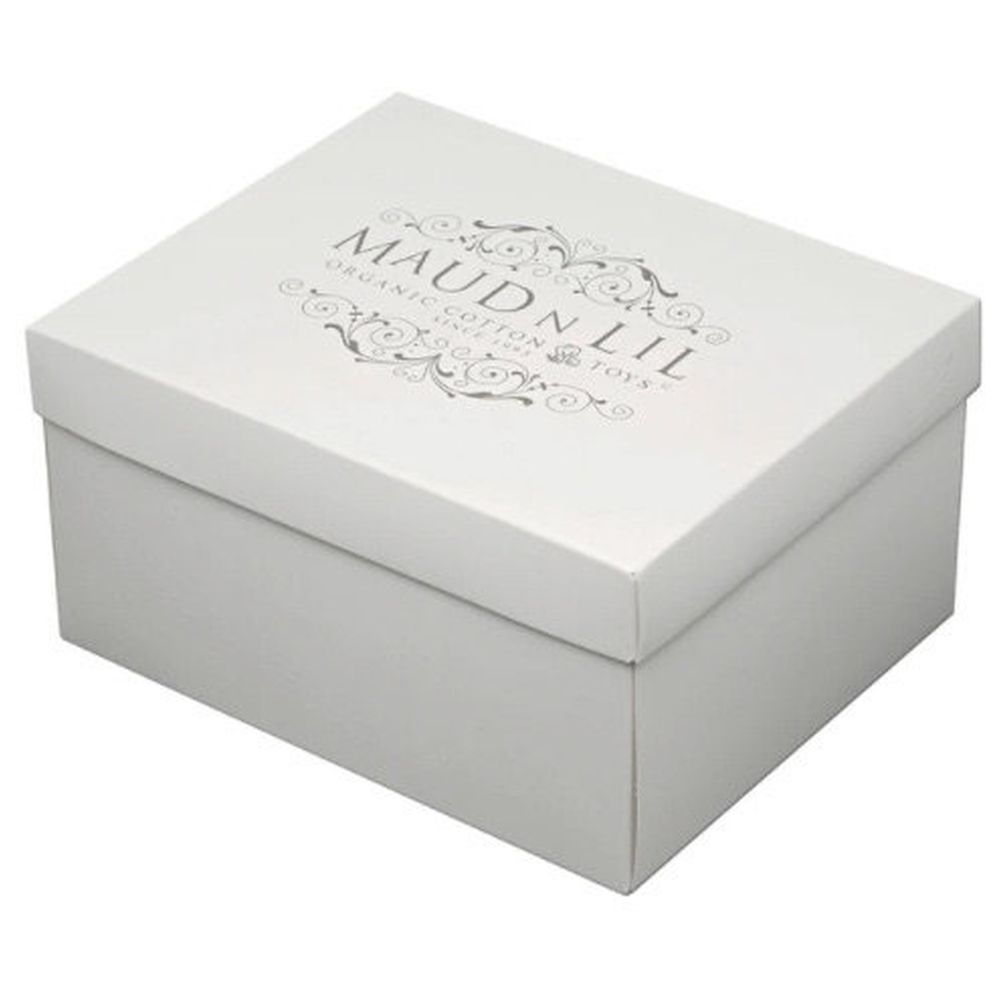 Maud N Lil - Organic Nellie The Elephant Gift Boxed - White/Grey