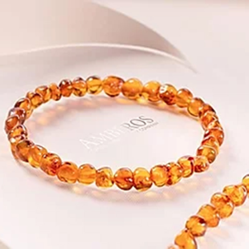 Made by Nature - Premium Amber Baby Teething Bracelet - Caramel
