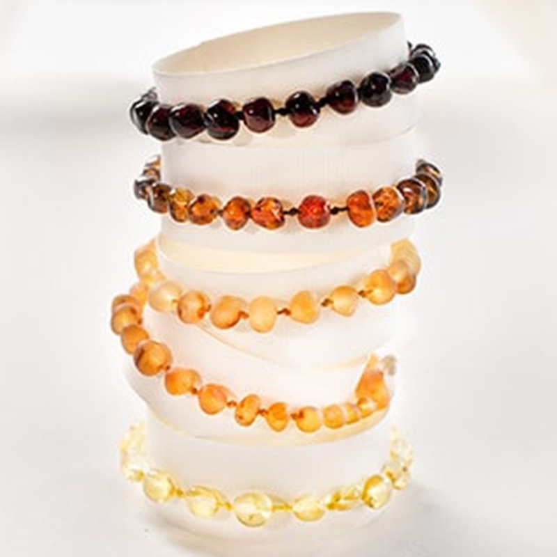 Made by Nature - Premium Amber Baby Teething Bracelet - Caramel