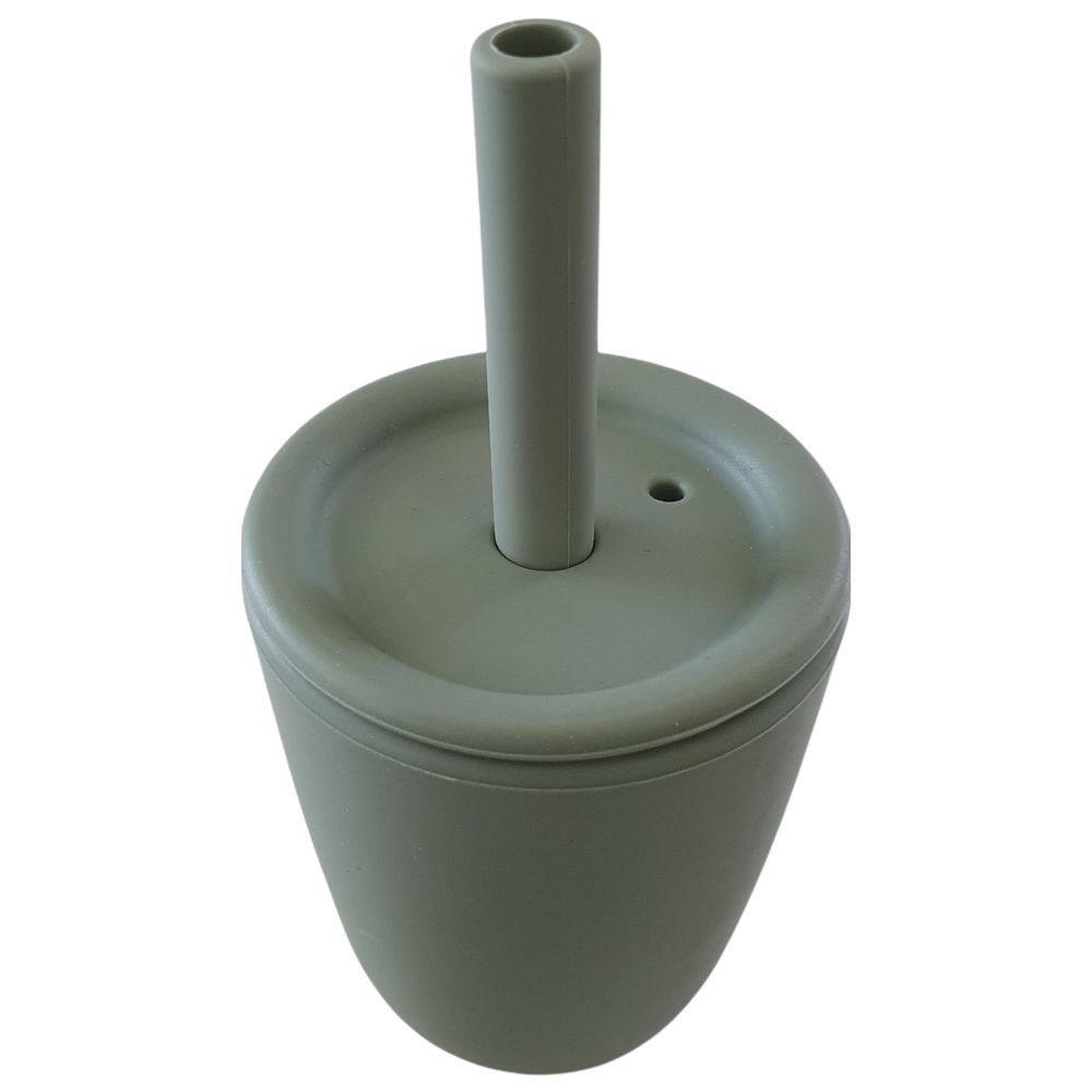 Dove and Dovelet Silicone Cup with Straw Lid - Sage