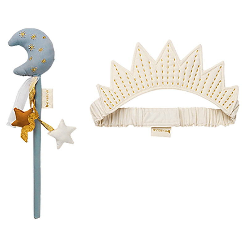 Fabelab - Dress Up Costume Organic Moon Fairy Wand & Tiara Set - 2pcs