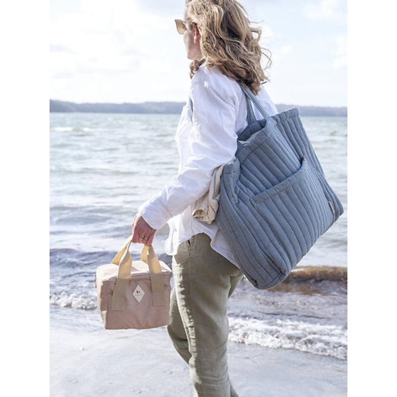 Fabelab - Quilted Tote Bag - Chambray Blue Spruce