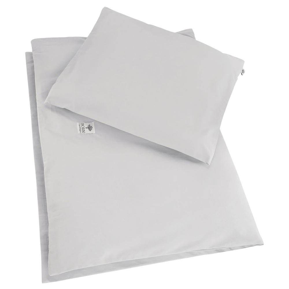 Born Copenhagen - Organic Cotton Baby Duvet/Pillow Cover - Dusty Grey