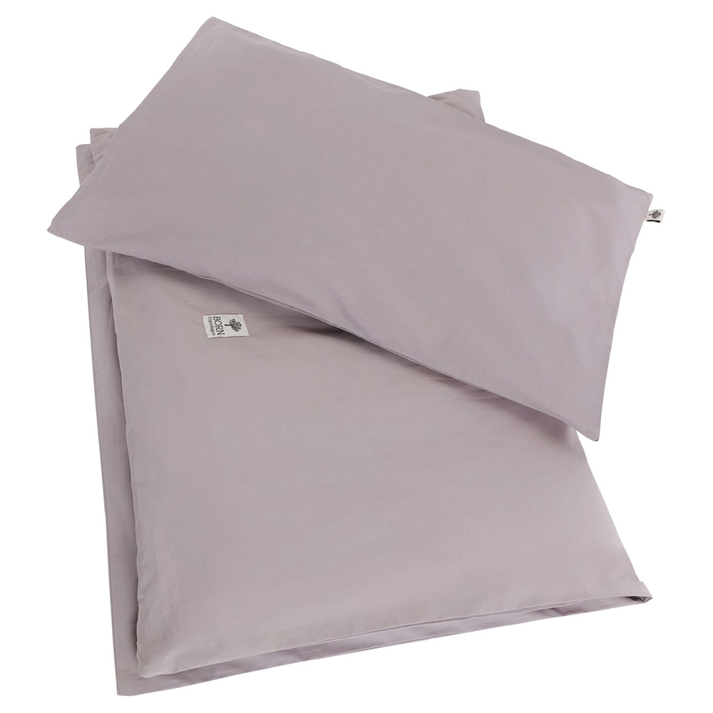 Born Copenhagen - Organic Cotton Toddler Duvet/Pillow Cover - Dusty Lavender