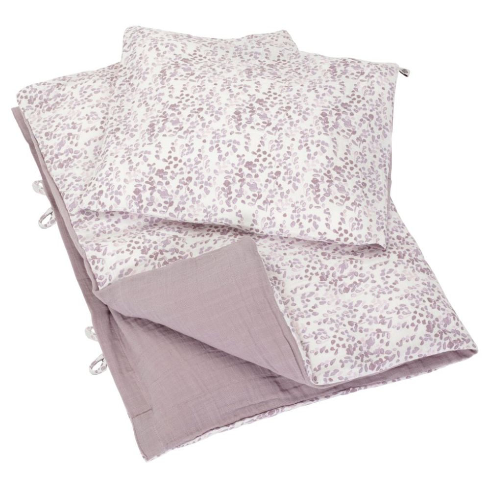 Born Copenhagen - Organic Baby Duvet/Pillow Cover - Leaves