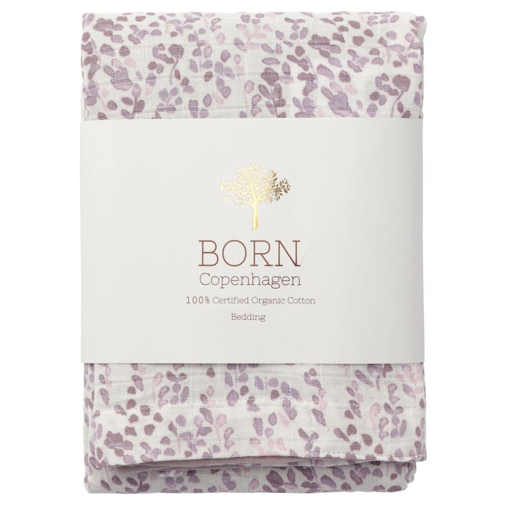 Born Copenhagen - Organic Baby Duvet/Pillow Cover - Leaves