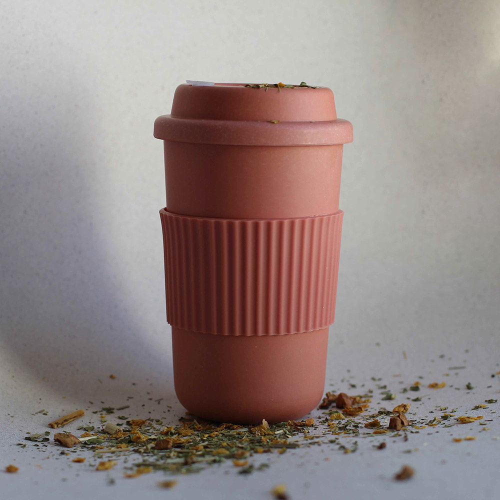 CINK Bamboo Reusable Coffee Cup - Brick