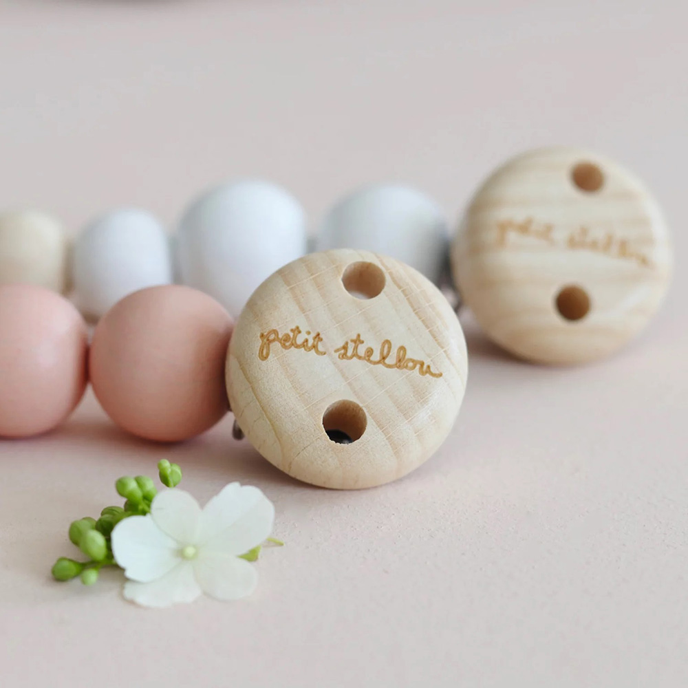 Petit Stellou - Pacifier Clip - Milk