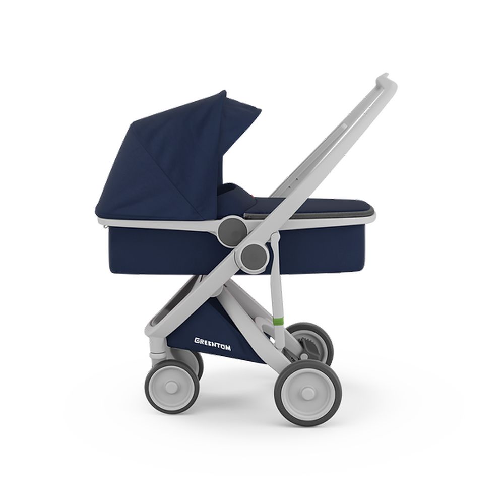 
Greentom - Eco Stroller/Pram 2-in-1 Carrycot + Reversible Seat - Grey/Blue