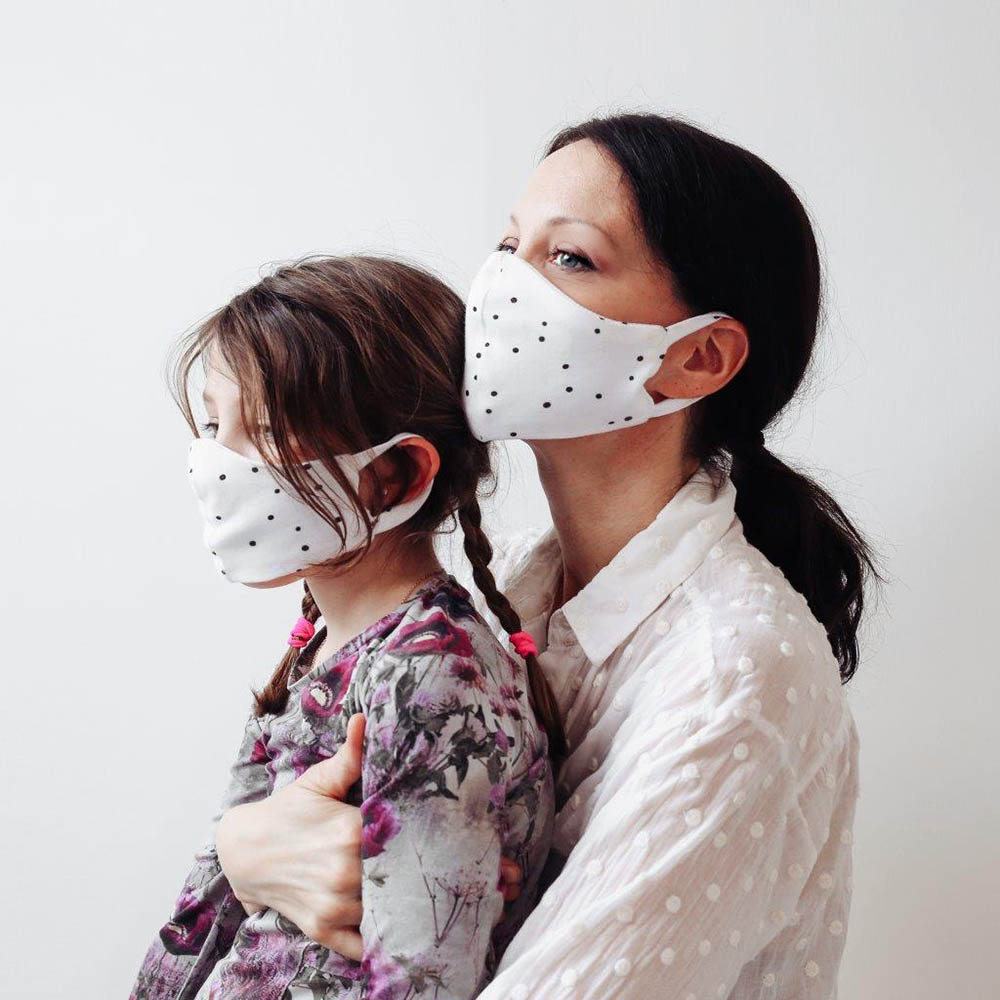 Ooh Noo - Cotton Face Mask Adult - White