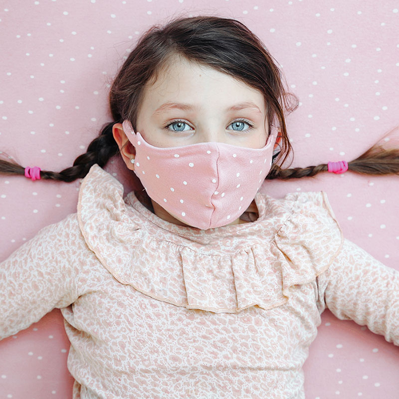 Ooh Noo - Cotton Face Mask Kids 7-12Y - Pink