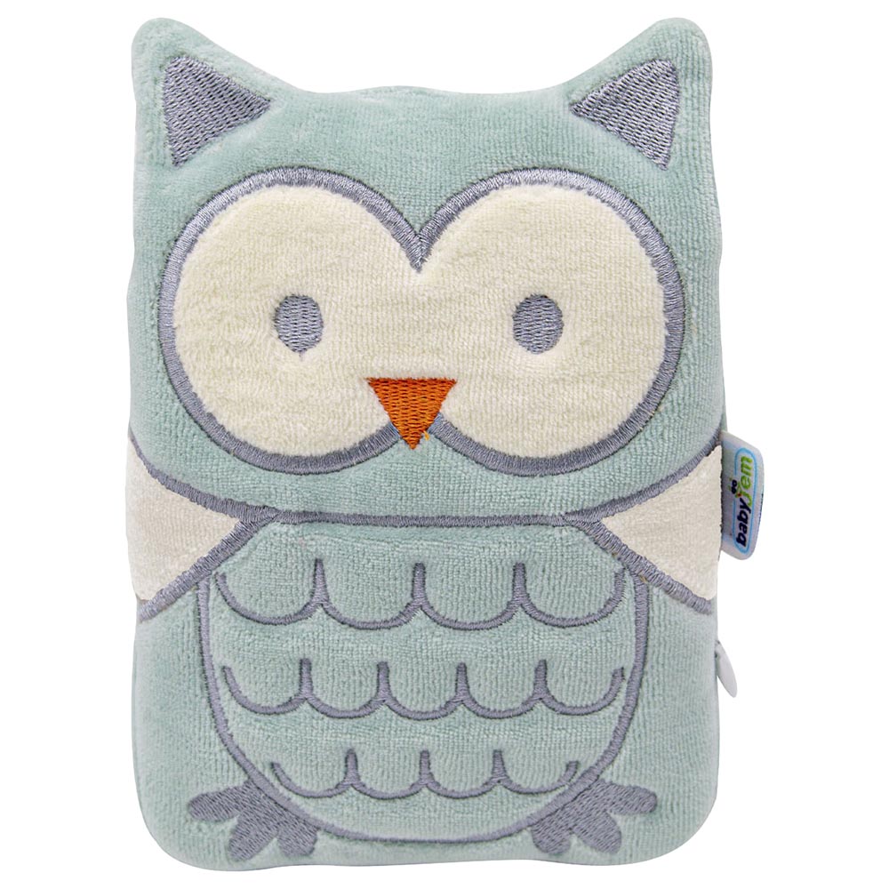 Babyjem - Cherry Seeds Filled Velvet Colic Pillow Owl - Green 