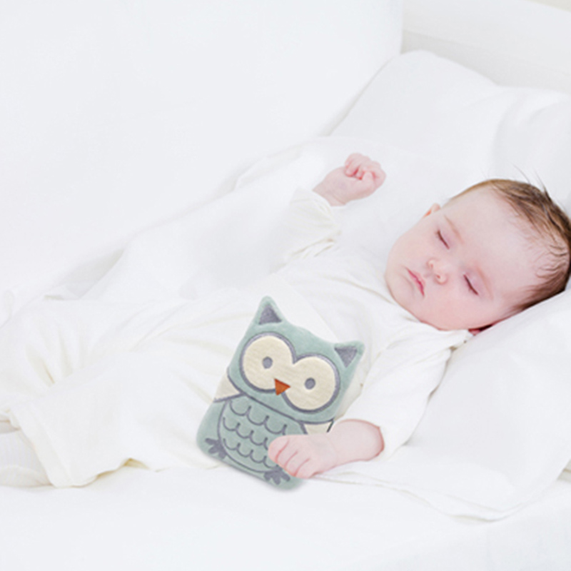 Babyjem - Cherry Seeds Filled Velvet Colic Pillow Owl - Green 
