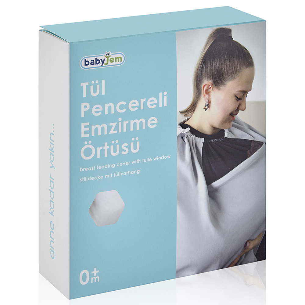Babyjem - Breast Feeding with Tulle Cover - Grey