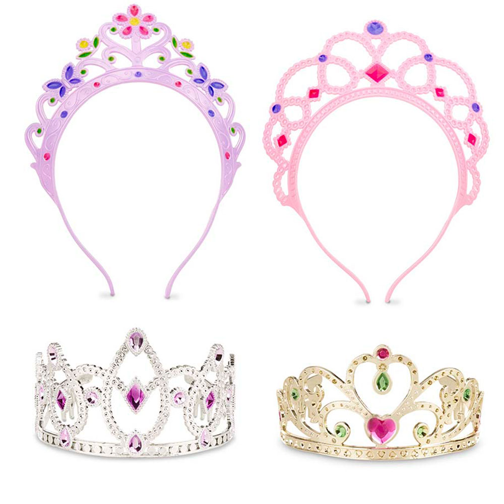 Melissa & Doug Dress-Up Tiaras - Pretend Play Princess Crowns for Kids