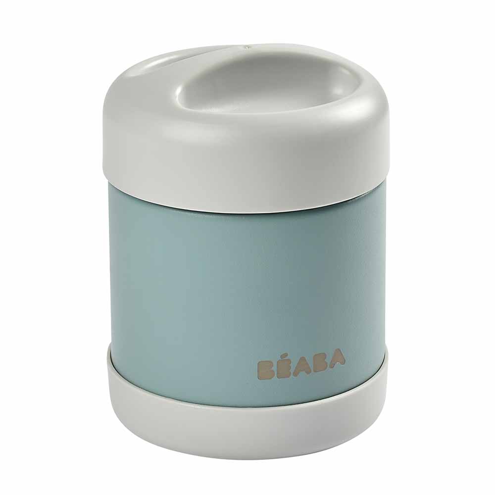 Beaba Thermo-Portion Food Jar 300ml - Light Mist/Eucalyptus Green