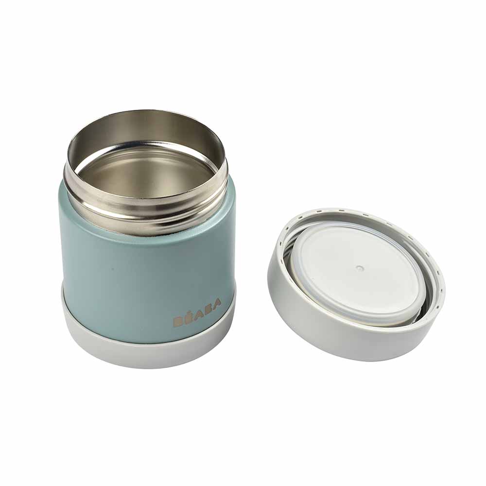 Beaba Thermo-Portion Food Jar 300ml - Light Mist/Eucalyptus Green