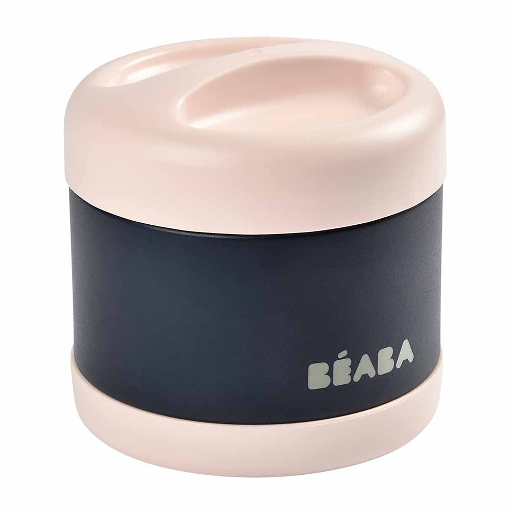 Beaba Thermo-Portion Food Storage Jar 500ml - Light Pink/Night Blue