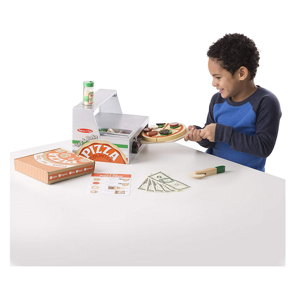 Melissa & Doug Top & Bake Pizza Counter 34pcs - Play Set