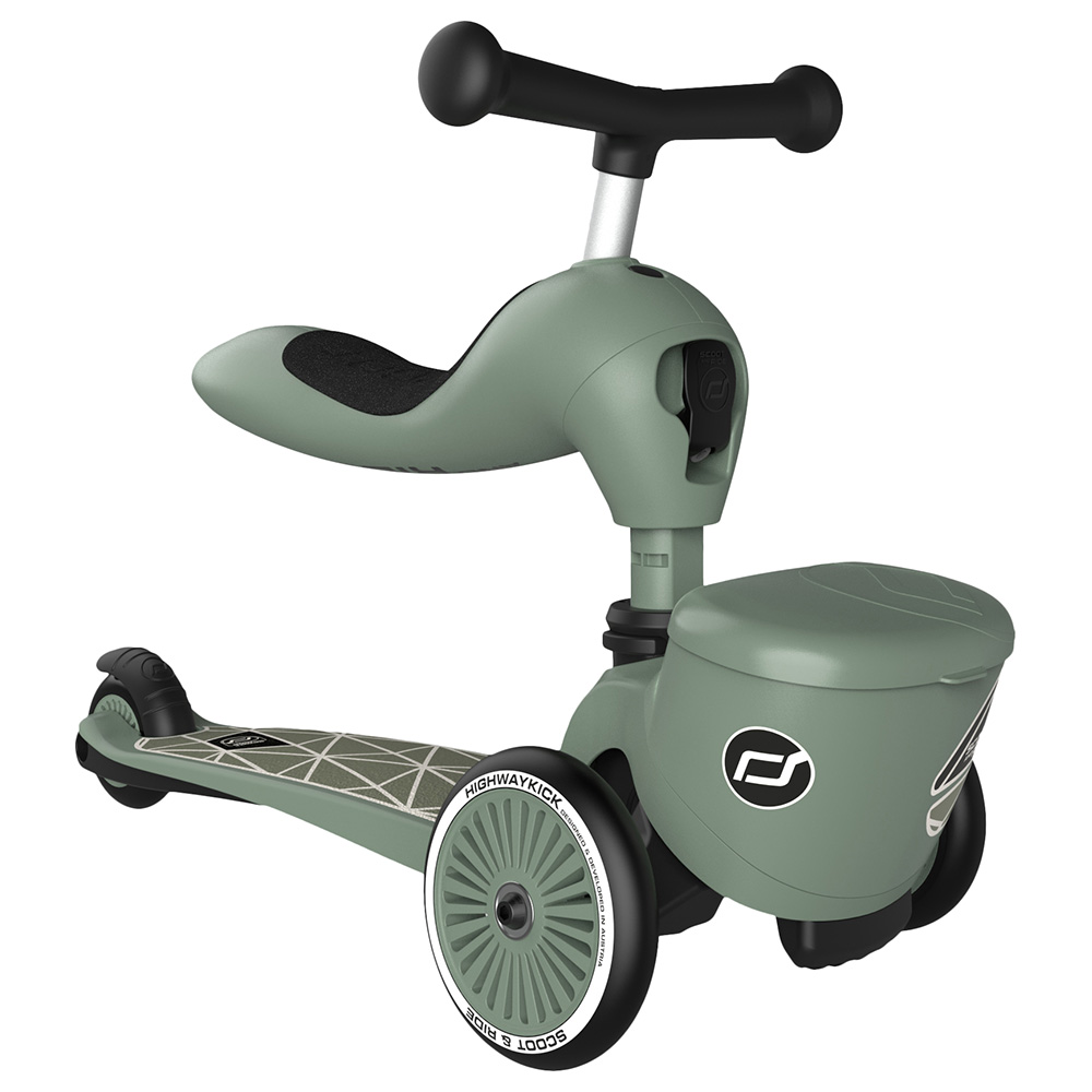 Scoot & Ride 2-in-1 Highwaykick 1 Lifestyle Scooter – Green Lines